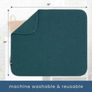 S&T INC. Dish Drying Mat, 16” x 18”, Absorbent Microfiber Kitchen Counter Mat, Dish Drying Pad for Dishes, Utensils, Pots and Pans, Large, Tapestry Blue by CozyNest Decor