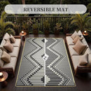 MontVoo Outdoor Rug with Led String Strip Lights 8x10 ft Waterproof Outdoor Patio Rug Mat Reversible Plastic Straw Rug Outside Outdoor Rug for RV Camping Picnic Balcony Fairy Boho Outdoor Decor by GreenHaven Gardens