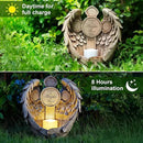 12" Solar Angel Wing Cross Garden Lights, Waterproof Memorial Grave Decorations Sympathy Gifts for Cemetery Outdoors Lawn Yard Home Patio Decor by CozyNest Decor