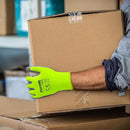 DULFINE Safety Work Gloves for Men PU Coated 12 Pairs Bulk Pack,Hi-Vis Yellow Seamless Knit Glove with thin Polyurethane Coated Smooth Grip on Palm & Fingers,Ideal for General Duty Work (Small) by GreenHaven Gardens