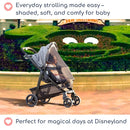 Stroller Sun Shade - Universal UV Protection Cover for Strollers Sunshade with See Through, Clip-On Sun Blocker, Sun Shield for Baby, Breathable Adjustable Fit, Full Coverage, Large by TinyTreasures Baby Boutique