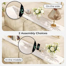 SUPERJARE 70 Inch Console Table with Outlets and USB-C Port, Extra Long Behind Couch Sofa Table with X-Shaped Design, Narrow for Entryway, Living Room, Metal Frame, Wooden Top, White by CozyNest Decor