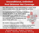 ProTuff 19" Fine Pool Net for PROS – “490 Promise” Unlimited Unconditional Replacement – Cleans 3X Faster Than Vacuum – Wide Pool Skimmer Net with Deep Bag for Easy Maintenance of Leaves, Bugs, Debris by GreenHaven Gardens
