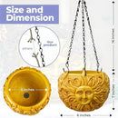 Fun & Unique Sun Face Hanging Planter Quirky Celestial Decor for Plant Lovers – Indoor Outdoor Flower Basket for Succulents & Small Plants – Decorative Garden Yard Art by GreenHaven Gardens