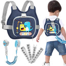 Accmor Toddler Harness Leash+ Reflective Anti Lost Wrist Link, Cute Dinosaur Kids Harness with Leash, Collapsible Child Leash Baby Boys Walking Wristband Assistant Strap Belt for Outdoor Travel by TinyTreasures Baby Boutique