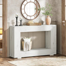 Farmhouse Console Table, 47" Rustic Wood Entryway Sofa Table with Storage