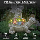 Solar Garden Statue Angel and Turtle,Figurines Outdoor Decor,Outdoor Solar Statue with LED Lights for Yard,Patio,Lawn Art Decoration,Housewarming Gift by GreenHaven Gardens