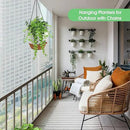 Hanging Planters for Indoor Outdoor Plants, 2 Pack Self Watering Hanging Pot with Drainage Holes, Removable Tray & 2 Kinds of Plant Hangers, 10'' Hanging Flower Pots for Home Garden Decor, White by GreenHaven Gardens