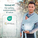 Koala Babycare Baby Carrier Wrap, Easy to Wear As a T-Shirt - Original Baby Carrier Newborn to Toddler - Sling One Size Fits All - Baby Wraps Carrier Up to 22lbs by TinyTreasures Baby Boutique