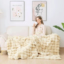 Tie-dye Camel Twin Fuzzy Ultra Soft Bed Comfy Blanket 60x80 Cozy Faux Fur Throw Blanket for Living Room Thick Fluffy Furry Blanket Home Gifts 860 GSM by CozyNest Decor
