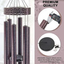 ASTARIN 48'' Large Wind Chimes - 6 Heavy Tubes, Memorial Outdoor Chimes for Garden Decor, Sympathy Gifts, Bronze by CozyNest Decor