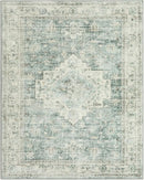 LIVEBOX Washable Area Rug 6x9 Rugs for Living Room Dining Room Under Table, Non-Slip Boho Indoor Carpet for Bedroom, Low-Pile Farmhouse Soft Carpets for Nursery Playroom, Sage Green by TinyTreasures Baby Boutique