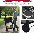 Charcoal Grill, BBQ Grill Charcoal Grill with Pull-Out Grease Tray for Outdoor Patio Backyard (Black) by GreenHaven Gardens