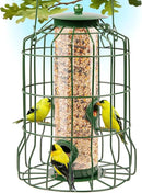 Squirrel Proof Bird Feeders for Outdoors Hanging (Premium Metal) 1.25 lb Capacity, Chew & Rust Proof, 4-Port Bird Feeder by GreenHaven Gardens