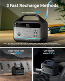 DARAN Solar Generator 192Wh with 30W Solar Panel, Portable Power Station 300W (600W Surge), 8 Outputs LiFePO4 Battery, Portable Charger for Camping, Emergency, Outdoor Off-Grid Use by TinyTreasures Baby Boutique