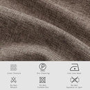 Macochico 52”Wx96”L 100% Blackout Curtains for Bedroom Living Room Nursery Light Brown Pinch Pleated Linen Curtains Farmhouse Burlap Drapes Thermal Window Panels with Hooks and Tieback 1 Panel by CozyNest Decor