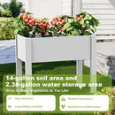 Horticulture Raised Garden Bed with Legs, Divisible Raised Resin Planter Box for Backyard, Patio, Balcony, with 4 Legs & 4 Swivel Lockable Wheels(Ashen,30.04 * 17.72 * 28.9) by GreenHaven Gardens