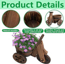 Adnee 2 Pcs Wooden Barrel Tricycle Planter-Rustic Cart Garden Planter Pot-Decorative Raised Barrel Wagon Planter for Indoor Decor Outdoor Patio Lawn Garden Backyard by GreenHaven Gardens