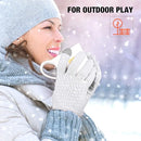 Geyoga 2 Pairs Women's Winter Touch Screen Gloves Soft Warm Fleece Lined Knit Elastic Cuff Winter Texting Gloves by TinyTreasures Baby Boutique