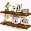 Floating Shelves 36 Inch Long, Deep Floating Shelf for Wall, 36 x 8 Floating Shelves Set of 2, 8 Inch Deep Wall Shelves for Living Room, Kitchen, Bedroom, Large Storage Shelves, Rustic Brown by CozyNest Decor