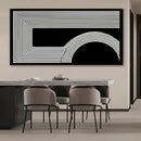 Large Abstract Wall Art Black And White Wall Art Geometric Line Wall Print Painting Artwork Canvas Art Wall Decor Simple Picture Artwork For Living Room Bedroom Office Home Wall Decor 29"X 58" by CozyNest Decor