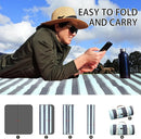 HX&OD Extra Large Picnic Outdoor Blanket, 80”x60” Waterproof Picnic Mat Foldable Camping Blanket Portable with Carry Strap for Beach Mat Outdoor Camping Party(Grey&Green) by TinyTreasures Baby Boutique