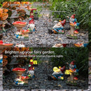 Solar Garden Statue Gnomes Figurine Lights,Funny Gnomes Standing on Mushrooms with Lanterns, with Lanterns Outdoor Yard Decorations for Patio Porch Home, Garden Gifts for Women Mom by GreenHaven Gardens