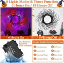 7 Ft Halloween Decorations Willow Vine Twig Garland with 8 Modes Timer 63 LED Orange Purple Lights, Halloween Garland with Waterproof Battery Operated for Wall Fireplace Decorations Indoor Outdoor by CozyNest Decor