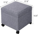 Adeco Storage Ottoman by CozyNest Decor