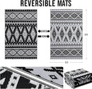 OLANLY Outdoor Rug Waterproof 5x8 ft, Reversible Outdoor Plastic Straw Rug, Boho Patio Rug, Indoor Outdoor Carpet, RV Mat Outside for Patio, Camp, Picnic, Balcony, Deck, Backyard, Black & White by GreenHaven Gardens