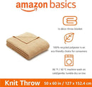 Amazon Basics Chunky Cable Knit Throw Blanket for Couch, Sofa, Bed, Lightweight Soft Cozy, Sand, 50"x 60" by CozyNest Decor
