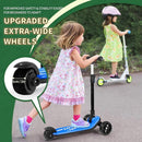 Besrey Kick Scooter for Kids Ages 3-10, 3-Wheel Folding Scooter with Adjustable Height, LED Light Wheels, Extra Wide Deck for Outdoor Activities by TinyTreasures Baby Boutique