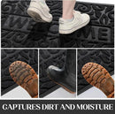Yimobra Welcome Mat Outdoor, 36x24 Waterproof Door Mat Outside Entrance, All-Weather Non Slip Front Door Mat, Low-Profile Entryway Mat Indoor, Porch and Patio, Black by CozyNest Decor
