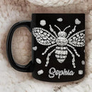 Hyturtle Personalized Jewelry Bee 2D Mug - Bee Keeper Gifts For Women Lovers Teacher - Honey Gifts For Beekeeper Farmer On Birthday - Queen Honeycomb Decor - Custom Coffee Cup Ceramic Mug 11 Oz 15 Oz by CozyNest Decor