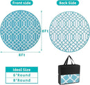 HEBE Outdoor Rug 8ft for Patios Waterproof Clearance Reversible Patio Mat Plastic Straw Rug RV Camping Mat Outside Area Rug Carpet for Camping RV,Porch,Deck,Balcony,Camper,Backyard by GreenHaven Gardens