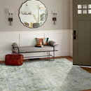 5x7 Area Rugs for Living Room Rug Washable: Modern Rug for Dining Room Bedroom Carpet Non Slip Low Pile 5 by 7 Indoor Abstract Nursery Home Office Green by TinyTreasures Baby Boutique