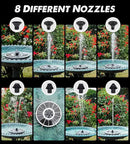 Solar Fountain Glass Panel with 2200 mah Battery, 3.5W Floating Solar Water Fountain with 4 Fixed Rods, Solar Fountain Pump for Bird Bath, Garden, Pond, Pool, Outdoor-Colorful Lights by GreenHaven Gardens