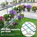 KING BIRD Premium Greenhouse for Outdoors, 84 x 56 x 77 Upgraded PE Cover & Steel Frame Walk in Hot House, w/ Zippered Screen Windows Mesh Door, 3 Tiers 20 Shelves for Outside Garden, White by GreenHaven Gardens