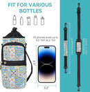 icolor Water Bottle Carrier Bag with Strap 25/32/40 oz Crossbody Bottle Holder with Phone Pocket Sling Sleeve Insulated Neoprene Water Bottle Pouch for Walking Travelling by TinyTreasures Baby Boutique