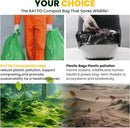 55-60 Gallon Compostable Trash Bags Liners, Heavy Duty Extra Thick 1.57 Mil, 208.2 Liter, 15 Bags, Lawn, Yard, and Restaurant Use, ASTM D6400, US BPI, OK Compost Home Certified by GreenHaven Gardens