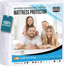 Utopia Bedding Waterproof Mattress Protector California King Size, Premium Terry Mattress Cover 200 GSM, Breathable, Fitted Style with Stretchable Pockets (White) by TinyTreasures Baby Boutique