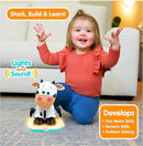 Stack-a-Roos Baby Cow by Salus Brands - Animal Stacking Toy, Educational Early Learning Toy for Infants Babies Toddlers, Age 12+ Months - Great Baby Gifts by TinyTreasures Baby Boutique