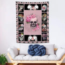 yowecso Sugar Skull Tapestry Horror Skeleton Tapestry Wall Hanging for Bedroom Rose Skull Tapestries Aesthetic Wall Decor for Home Dorm Living Room 40"x60" by CozyNest Decor