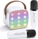 YLL Mini Karaoke Machine for Kids Adults, Portable Bluetooth Speaker with 2 Wireless Microphones,Toys Birthday Gifts for Girls 3, 4, 5, 6, 7, 8, 9, 10, 11, 12+ Years Old Toddler Teens(White) by TinyTreasures Baby Boutique