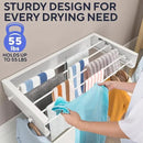 Foldable Wall Mounted Drying Rack 28 inch - Easy to Install Hanging Rack for Laundry Room - Space Saving Design with 55-lb Capacity - Perfect Drying Racks for Clothes Towels & More by CozyNest Decor