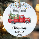Personalized Baby First Christmas Ornament 2025 - Custom Ornament for New Baby - Babies Name Keepsake - Sweet Gift for Parents - Newborn, New Mom, Dad Gifts On Christmas, Birthday by TinyTreasures Baby Boutique