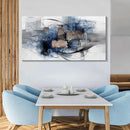 Mofutinpo Canvas Wall Art for Living Room, Bedroom, Office - Large Wall Art Decor - Abstract Wall Art - Modern Black and White Paintings,Blue and Grey Wall Decor, Artwork and Pictures for Wall 24×48 by CozyNest Decor