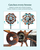 Solar Wind Spinner, Outdoor Metal Wind Spinners with Light, Windmill Decor for Yard Garden, Ideal Gifts for Birthday, Housewarming, Mother's Day, Christmas (13" W x 74" H) by CozyNest Decor