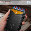 BULLIANT Men Wallet,Money Clip Wallet Slim For Gift Men 9Cards-Metal Credit Card Case in Magnetic Leather Flip by TinyTreasures Baby Boutique