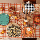 HAKOTI 40Pcs Fall Pumpkin Paper Plates - Thanksgiving Harvest Party Tableware Decoration Orange Pumpkin Shape Plates for Autumn, Halloween Holiday by CozyNest Decor